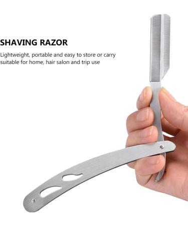 Lurrose Vintage Stainless Steel Razor Holder - Black Manual Razor & Scissors for Eyebrow Trimming | Rustproof Perfect for Men - Buy Online on GoSupps.com