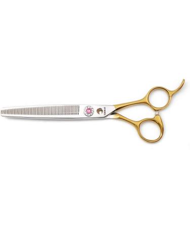 6.5 Inch Professional Pet Grooming Shears - Light Weight Multicolor Japan 440C Stainless Steel - D-Gold Thinning Scissor - Buy Online on GoSupps.com