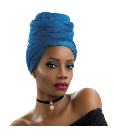Youme Stretch Jersey Turban Head Wrap for Women - Soft, Breathable Scarf in Black, Navy Blue, Red - Buy Online on GoSupps.com