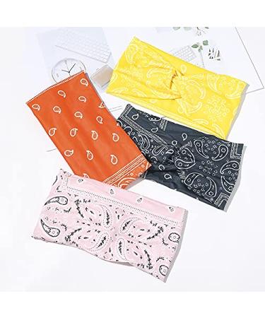 Mengloo Women s Wide Knot Printed Elastic Yoga Hairband - Stylish Sports Turban Twist Headband for Girls - International Shipping Available - Buy Online on GoSupps.com