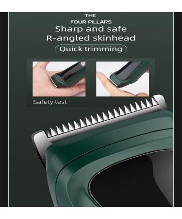Hair Clippers for Men 4 IN 1 Professional Electric Hair Trimmer Titanium Alloy Cutter Head Shaver Blade USB Fast Charing Styling Hair Clipper Green 4in1set - Buy Online on GoSupps.com