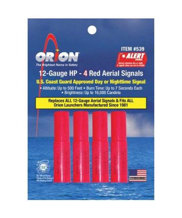 Orion Safety Areial Flare Refill, Red (4 Piece Pack)