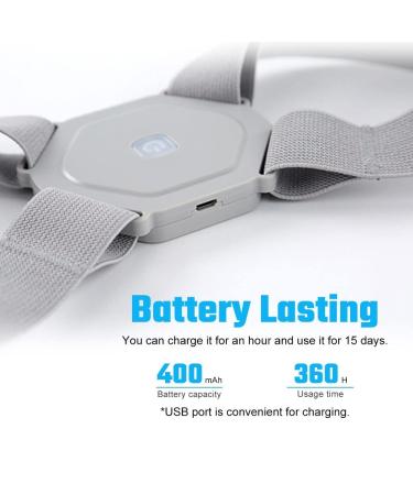 Smart Electric Posture Corrector for Adults & Kids | Adjustable Upper Back Brace with Vibration Reminder - Hunchback Correction in Gray - Buy Online on GoSupps.com