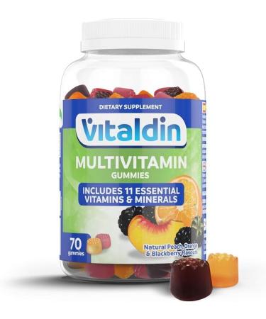 VITALDIN Multivitamin Gummies Food Supplement for Men and Women Adults 11 Vitamins and Minerals 70 Gums (for 1 month) Fruit Flavor Vitality & Immunity Gluten Free