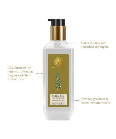 Buy Forest Essentials Oudh and Green Tea Ultra Rich Body Lotion - 200ml | Luxury Body Care | International Shipping Available - Buy Online on GoSupps.com