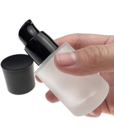 30 ml Refillable Frosted Glass Pump Bottle Perfect for Liquids Lotions & Travel | 2-Piece Set - Buy Online on GoSupps.com