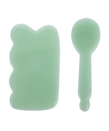 Soesfoufu 2st massage device portable massage lounger portable massage gear ripening plate scratch massage device gua Sha-board acupuncture rods face tool consumption material massage tab jade