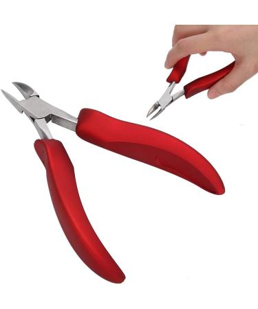 Pedicure Manicure Tool Hardware Nails Stainless Cuticle Nippers Toenail Cutter Cuticle Scissors for Fingernails for Toenails(S1 red) - Buy Online on GoSupps.com