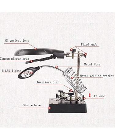Metal Magnifier 10 Times with LED Lights Multi-Function Motherboard Repair Workbench 5 Times HD Repair Station Mobile Phone Repair Magnifier Lamp Hand-Carved Good Times - Buy Online on GoSupps.com