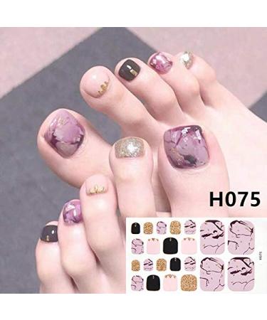WOKOTO Gradient Toe Nail Polish Strips & Stickers Kit - 20 Sheets, Colorful Glitter Toenail Wraps with 22 Tips Per Sheet + Nail File - Perfect for Women's Nail Salon Manicure - Buy Online on GoSupps.com