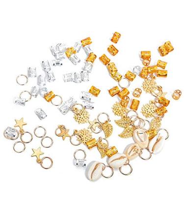 YIZAN 80Pcs African Hair Jewelry - Metal Braid Accessories Dreadlocks Beads & Cuffs for Unique Hair Styles - International Shipping Available - Buy Online on GoSupps.com