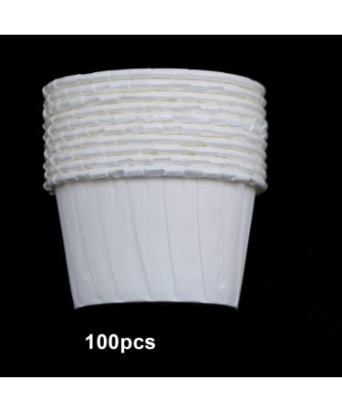 100PCS White Cardboard Wax Paper Cups for Hair Removal Bean Tools & Butter Beans - Buy Online on GoSupps.com