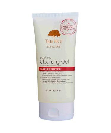 Tree Hut Cleansing Gel 6 Ounce Purifying 6 Ounce (Rose Water) (177ml) (2 Pack)