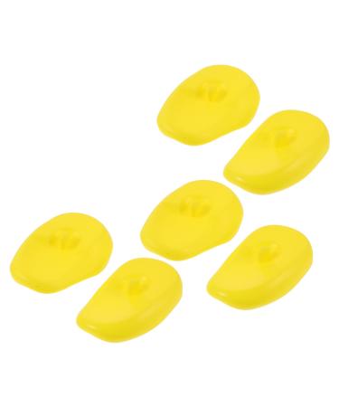 LIFKOME Cache-oreilles En Silicone Pour Teinture Capillaire 6 Pi ces Taille Adapt e Protection tanche Usage Salon Coiffure Et Domicile Couleur Jaune