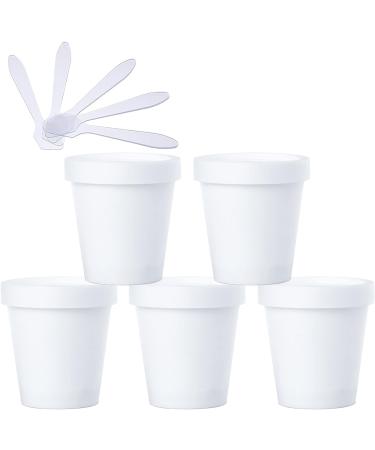 empty jars with lids cosmetic jar B0CL9KHB4R5 PC 200ml Pink Mask Mixing Bowl Empty 200g Plastic Storage Jars with Inner Liner for Storage Body Hand Face Cream Lotion Gel 5X Spatula (Color : Geel Si