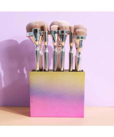COSHINE Pro Gold Rush 9pcs Oval Makeup Brushes Set for Foundation, Powder, Concealer, Cheek, and Eye Shadows - Buy Online on GoSupps.com