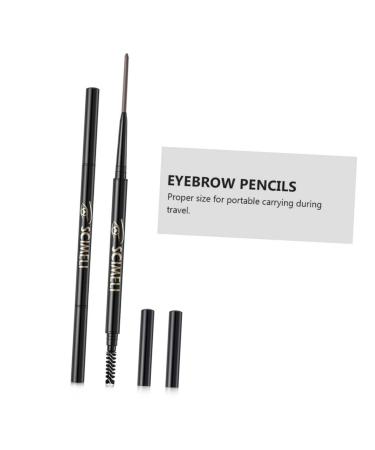 POPETPOP 2 1 Eyebrow Makeup Tools Double Head To Rotate Lock Cylinder 1 count (Pack of 1) Grey