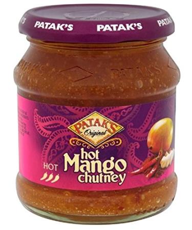 Patak's Pataks Chutney Hot Mango 340g (Pack of 6)