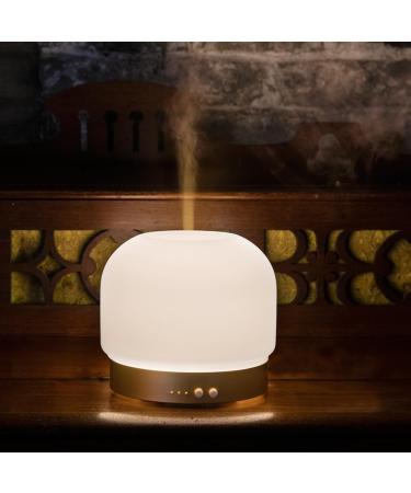 Essential Oil Diffusers for Large Room 280ml Aromatherapy Diffuser for Home - Glass Cover 4 Timers Auto Shut-Off Adjustable Lights No Beep