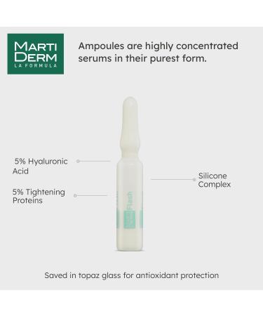 Martiderm Flash Ampoule - Hyaluronic Acid & Tightening Proteins for Instant Lift & Hydration | 5 Ampoules for Men & Women - Shop Internationally - Buy Online on GoSupps.com