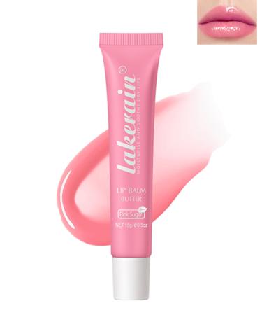 Lip Butter Balm Pink Sugar Hydrating Butter Lip Gloss Lip Mask Lip Care Oil Lip Makeup Non-Sticky Christmas Gift for Women-06 06#