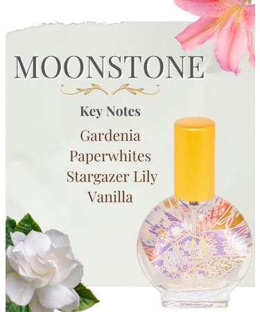 Moonstone Organic Mini Perfume Spray by Sage- 1/2 oz Vegan & Cruelty-Free Floral Scent Gardenia Paperwhites Stargazer Lily Moonstone 1/2 oz Mini Eau de Toilette Spray - Buy Online on GoSupps.com