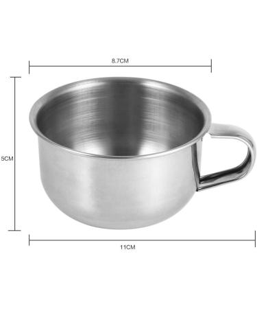 Premium Stainless Steel Shaving Cream Bowl | Metal Mug for Soap Foam & Razor Cleaning - Perfect Gift for Men - Buy Online on GoSupps.com