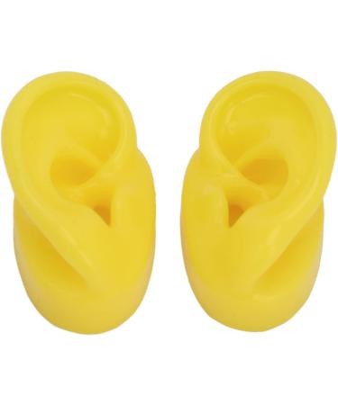 Silicone Ear Model 2PCS - Soft Yellow Waterproof for Hospital & Jewelry Display - Buy Online on GoSupps.com