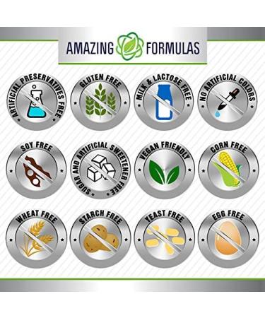 Amazing Formulas Acetyl L-Carnitine HCL 500mg Veggie Capsules - 60 Count - Energy Production & Cognitive Function - Non GMO, Gluten Free - Buy Online on GoSupps.com