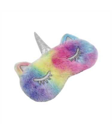 RarityUS Cute Unicorn Sleep Eye Mask - Soft Plush Eyeshade for Women, Girls, Kids - Ideal for Home, Travel - Colorful Design - Buy Online on GoSupps.com