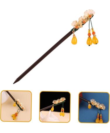 minkissy Wooden Hairpin Hair Pin Hair Barrettes Hair Clip Tassel Hair Stick Chinese Hair Sticks Hair Jewels for Women Chinese Hair Accessories Hair Sticks for Long Hair Wooden Hair Sticks 16X2.5X2CM Assorted Color - Buy Online on GoSupps.com
