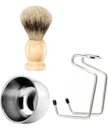 Fomiyes Men's Razor Tool Set - 2 Sets Beard Cleaning Tools Wooden Shaving Brush & Bowl Essential Grooming Kit for Perfect Beard Care - Buy Online on GoSupps.com