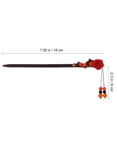 Lurrose Chinese Flower Hair Stick Vintage Hairpin for Women | Elegant Hair Accessory - Buy Online on GoSupps.com
