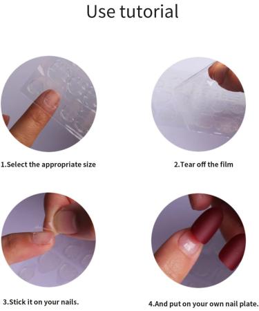 YINETTECH 40 Sheets/960 Piece Double Sided Nail Stickers False Nails Transparent Sticker Waterproof Nail Adhesive Tab for Nail Decoration Nail Manicure - Buy Online on GoSupps.com
