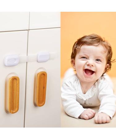 Baby Safety Strap Locks (6 Pack) - Child Proof Cabinet Doors, Drawers, Fridge, Toilet, Dishwasher - No Drilling, 3M Adhesive - Buy Online on GoSupps.com