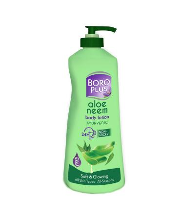 BOROPLUS Aloe Neem Body Lotion | Ultra-Hydrating Non-Greasy Moisturizer for Very Dry Skin | 24-Hour Deep Nourishment with Aloe Vera & Neem | Fast-Absorbing Body & Hand Lotion | 13.53 Fl Oz (400ml)