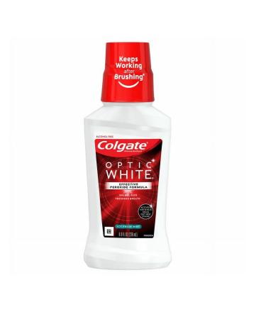 Colgate Optic White Whitening Mouthwash Icy Mint 8 Fl Oz (Pack of 6)