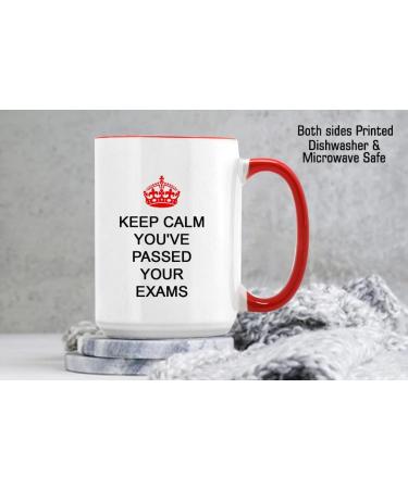 Giftme Keep Calm You've Passed Your Exams 15oz Ceramic Coffee Tea Mug. (Red Inside) - Buy Online on GoSupps.com