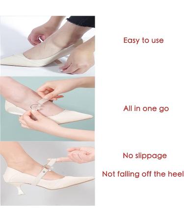 4 Pairs Women's Detachable Elastic High Heel Shoe Straps - Anti-Loose & Anti-Slip Ankle Replacement for Heels - Black & Beige Almond - Buy Online on GoSupps.com