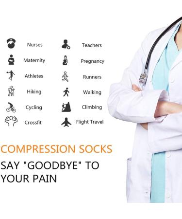 Cocohok Compression Stockings for Men & Women - Sports Running Flight Socks for Enhanced Performance & Blood Circulation | 2 Pairs Dark Blue 38-42 - Buy Online on GoSupps.com