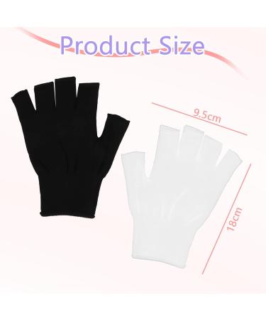 2 Pairs UV Protection Fingerless Gloves for Nails - UPF50+ Shield Gloves for Manicure Cycling & Car Rides - Buy Online on GoSupps.com