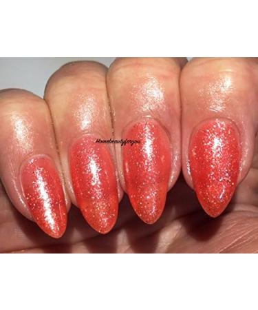 Bluesky Nail Gel Polish Coral Peach Shimmer with Fine Silver Glitter 80620 Sparks Fly UV LED Soak Off 10ml - Buy Online on GoSupps.com