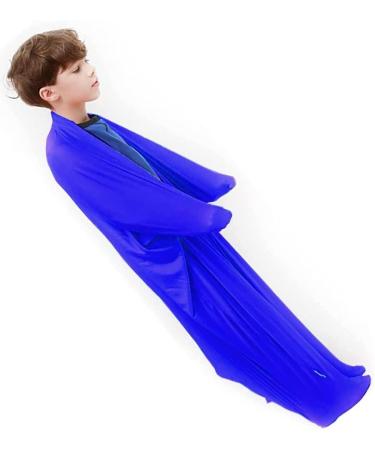 Bossge sensory body sock for children full body sock for adults offers deep pressure entry relaxing sensory toy for autistic children with sensory processing disorder L/Large-71*142cm Blue