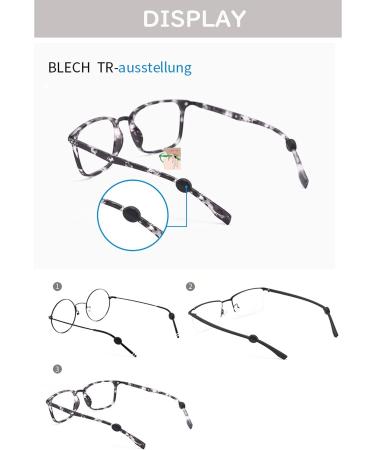 Opugit Anti-Slip Glasses Ear Hooks | 10 Pairs Silicone Comfort Holders for Sports Glasses - Black - Buy Online on GoSupps.com