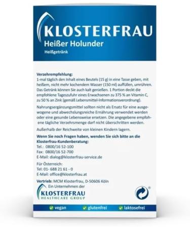 Klosterfrau Klosterfrau Warming Elderberry | Immune System Support | To support the immune system with vitamin C and zinc | 4 x 10 x 15g servings - Buy Online on GoSupps.com