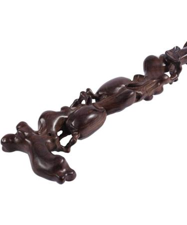 Crutches Black Sandalwood Carved to Send Their Elders He Shou Walker Cane Crutches Anniversary Lucky Star - Buy Online on GoSupps.com