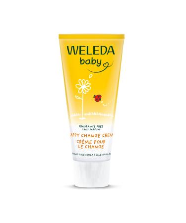 WELEDA Baby - Cr me Pour Le Change Calendula Sans Parfum Prot ge Apaise Att nue Les Rougeurs Et Irritations Soin Si ge B b Nouveau-N Facile taler Calendula Bio Amande Douce NATRUE 75ml