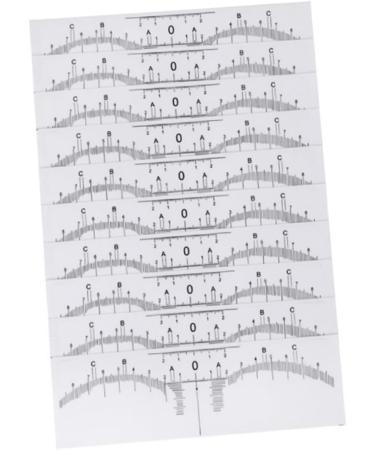 Outanaya 10pcs Set Eyebrow Ruler Microblading Ruler Guide Makeup Gadgets Scale Ruler Disposable White - Buy Online on GoSupps.com