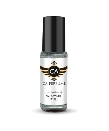 CA Perfume Impression of Tom F Tampa Vanille Fatale For Women & Men Replica Fragrance Body Oil Dupes Alcohol-Free Aromatherapy Sample Travel Size Concentrated Long Lasting Roll-On 0.14 Fl Oz/4ml-X1