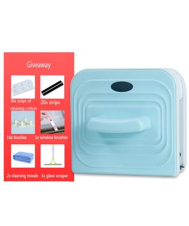 Window Cleaner Wipers Double-Side Glass Cleaner Window Cleaner Glider Washing Brush Equipment Glass Wiper Cleaning Tool for High-Rise and Car Glazed Windows Thickness (B Blue 15